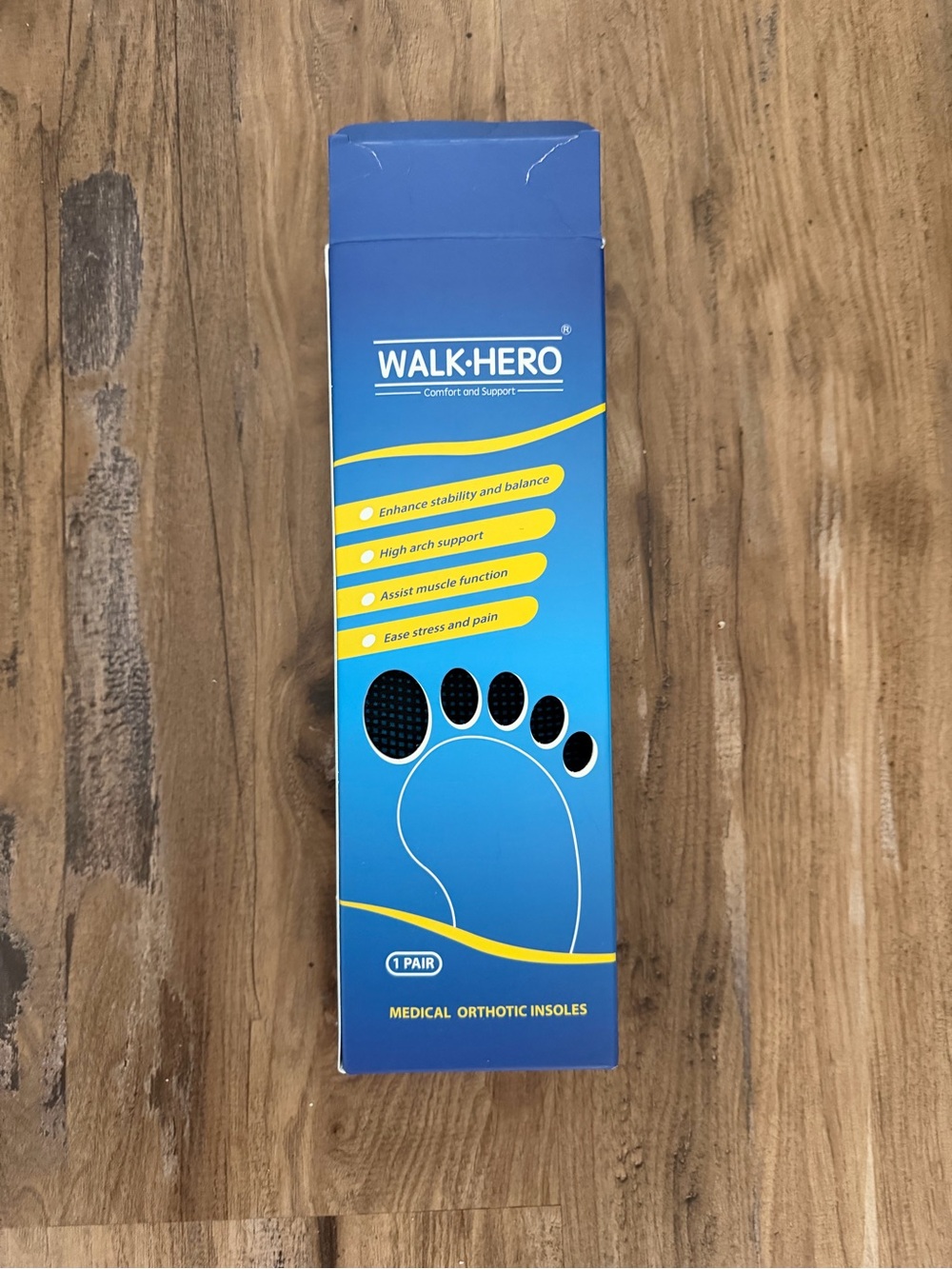 NWT Walk Hero Blue Orthotic Insoles - Support & Comfort